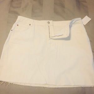 White Denim Skirt Size 12 NWT